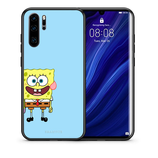 Θήκη Huawei P30 Pro Friends Bob από τη Smartfits με σχέδιο στο πίσω μέρος και μαύρο περίβλημα | Huawei P30 Pro Friends Bob case with colorful back and black bezels