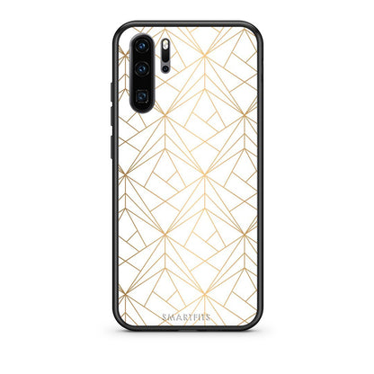 111 - Huawei P30 Pro  Luxury White Geometric case, cover, bumper