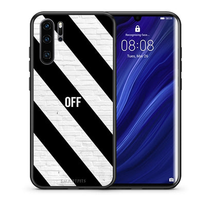 Θήκη Huawei P30 Pro Get Off από τη Smartfits με σχέδιο στο πίσω μέρος και μαύρο περίβλημα | Huawei P30 Pro Get Off case with colorful back and black bezels