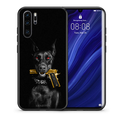 Θήκη Αγίου Βαλεντίνου Huawei P30 Pro Golden Gun από τη Smartfits με σχέδιο στο πίσω μέρος και μαύρο περίβλημα | Huawei P30 Pro Golden Gun case with colorful back and black bezels