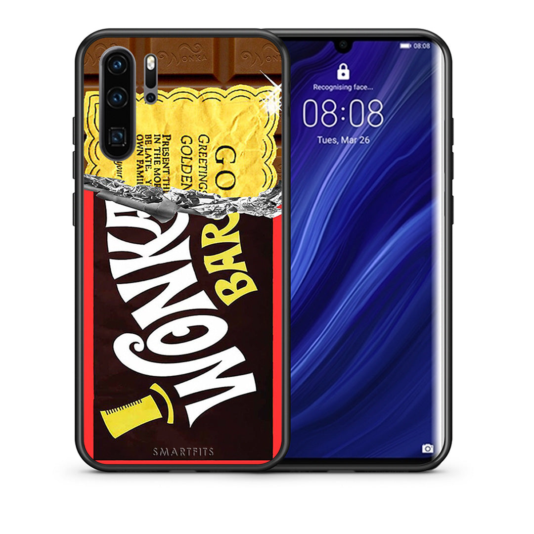 Θήκη Huawei P30 Pro Golden Ticket από τη Smartfits με σχέδιο στο πίσω μέρος και μαύρο περίβλημα | Huawei P30 Pro Golden Ticket case with colorful back and black bezels