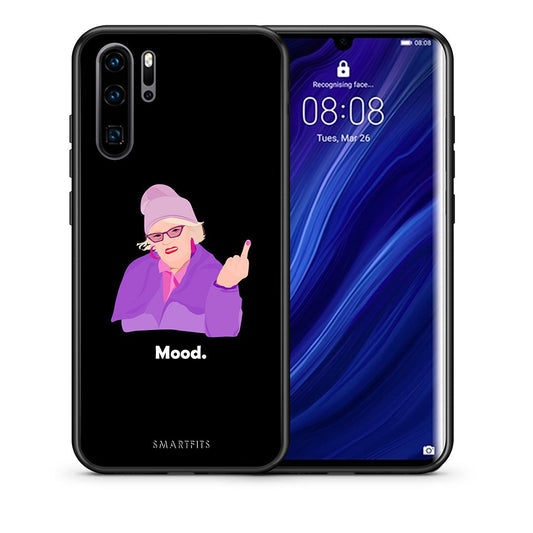 Θήκη Huawei P30 Pro Grandma Mood Black από τη Smartfits με σχέδιο στο πίσω μέρος και μαύρο περίβλημα | Huawei P30 Pro Grandma Mood Black case with colorful back and black bezels