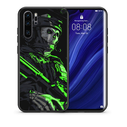 Θήκη Αγίου Βαλεντίνου Huawei P30 Pro Green Soldier από τη Smartfits με σχέδιο στο πίσω μέρος και μαύρο περίβλημα | Huawei P30 Pro Green Soldier case with colorful back and black bezels