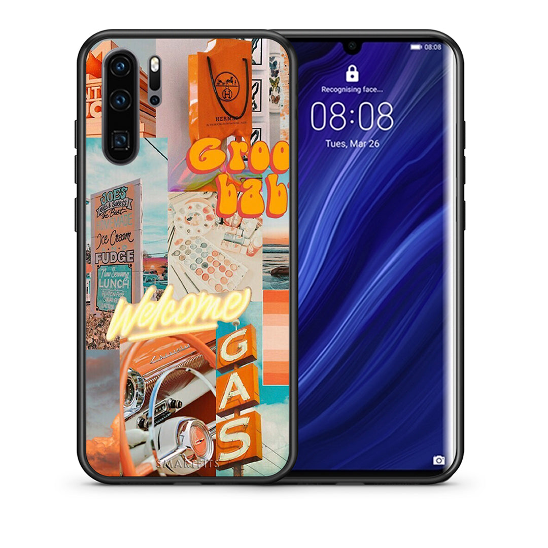 Θήκη Αγίου Βαλεντίνου Huawei P30 Pro Groovy Babe από τη Smartfits με σχέδιο στο πίσω μέρος και μαύρο περίβλημα | Huawei P30 Pro Groovy Babe case with colorful back and black bezels