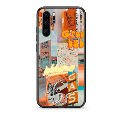 Huawei P30 Pro Groovy Babe Θήκη Αγίου Βαλεντίνου από τη Smartfits με σχέδιο στο πίσω μέρος και μαύρο περίβλημα | Smartphone case with colorful back and black bezels by Smartfits