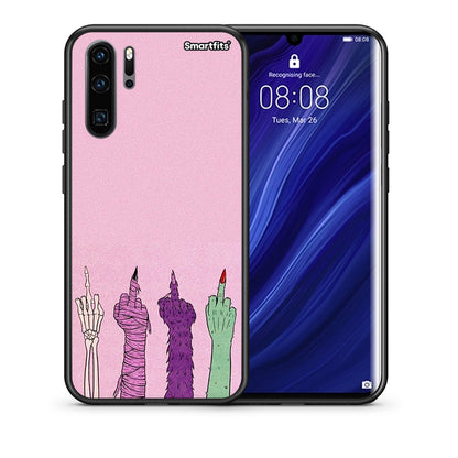 Θήκη Huawei P30 Pro Halloween Be A Lady από τη Smartfits με σχέδιο στο πίσω μέρος και μαύρο περίβλημα | Huawei P30 Pro Halloween Be A Lady case with colorful back and black bezels