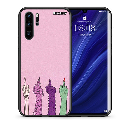 Θήκη Huawei P30 Pro Halloween Be A Lady από τη Smartfits με σχέδιο στο πίσω μέρος και μαύρο περίβλημα | Huawei P30 Pro Halloween Be A Lady case with colorful back and black bezels