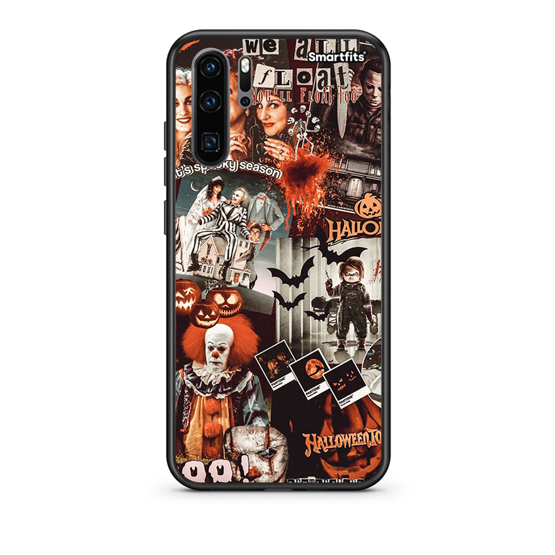 Huawei P30 Pro Halloween Spooky Season Θήκη από τη Smartfits με σχέδιο στο πίσω μέρος και μαύρο περίβλημα | Smartphone case with colorful back and black bezels by Smartfits