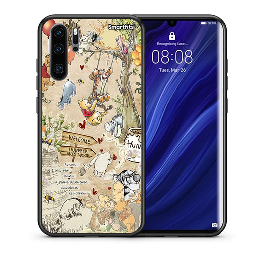 Θήκη Huawei P30 Pro Happy Friends από τη Smartfits με σχέδιο στο πίσω μέρος και μαύρο περίβλημα | Huawei P30 Pro Happy Friends case with colorful back and black bezels
