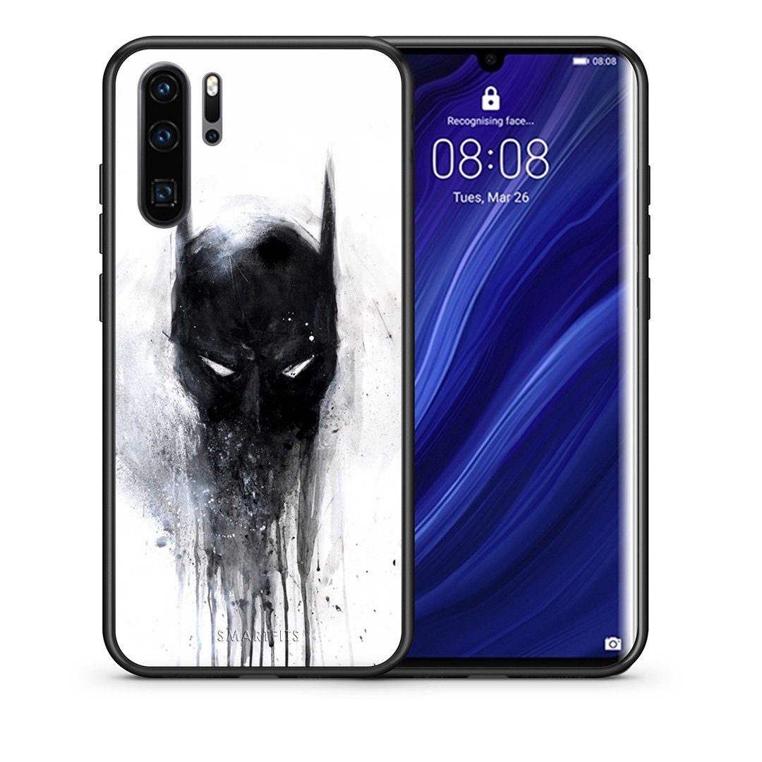 Θήκη Huawei P30 Pro Paint Bat Hero από τη Smartfits με σχέδιο στο πίσω μέρος και μαύρο περίβλημα | Huawei P30 Pro Paint Bat Hero case with colorful back and black bezels