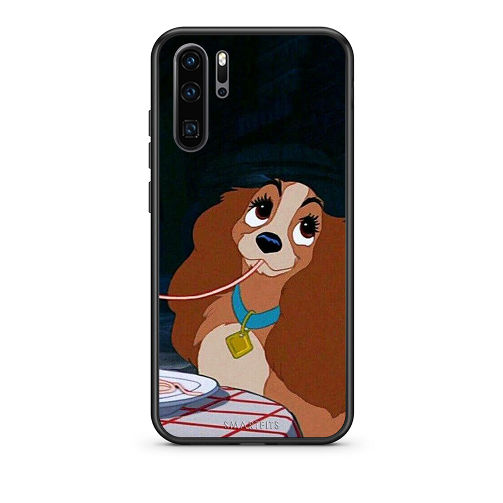 Huawei P30 Pro Lady And Tramp 2 Θήκη Αγίου Βαλεντίνου από τη Smartfits με σχέδιο στο πίσω μέρος και μαύρο περίβλημα | Smartphone case with colorful back and black bezels by Smartfits