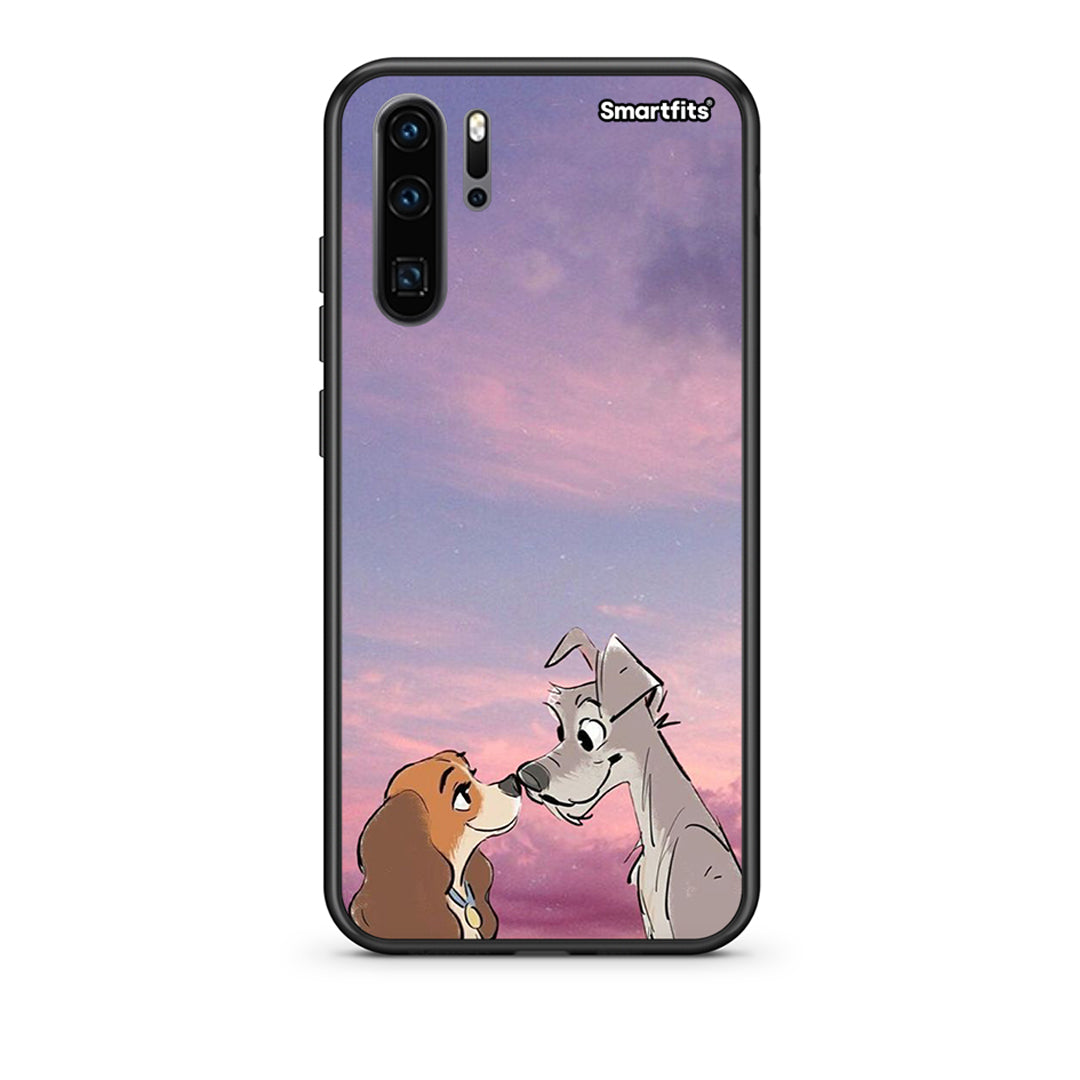 Huawei P30 Pro Lady And Tramp θήκη από τη Smartfits με σχέδιο στο πίσω μέρος και μαύρο περίβλημα | Smartphone case with colorful back and black bezels by Smartfits