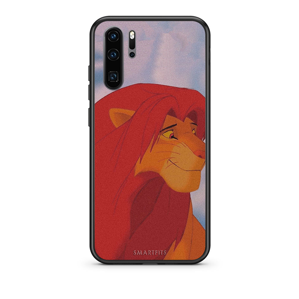 Huawei P30 Pro Lion Love 1 Θήκη Αγίου Βαλεντίνου από τη Smartfits με σχέδιο στο πίσω μέρος και μαύρο περίβλημα | Smartphone case with colorful back and black bezels by Smartfits