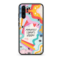 Thumbnail for Huawei P30 Pro Manifest Your Vision θήκη από τη Smartfits με σχέδιο στο πίσω μέρος και μαύρο περίβλημα | Smartphone case with colorful back and black bezels by Smartfits