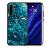 Thumbnail for Θήκη Huawei P30 Pro Marble Blue από τη Smartfits με σχέδιο στο πίσω μέρος και μαύρο περίβλημα | Huawei P30 Pro Marble Blue case with colorful back and black bezels