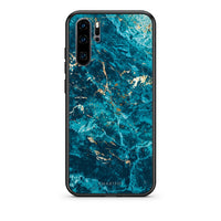Thumbnail for Huawei P30 Pro Marble Blue θήκη από τη Smartfits με σχέδιο στο πίσω μέρος και μαύρο περίβλημα | Smartphone case with colorful back and black bezels by Smartfits