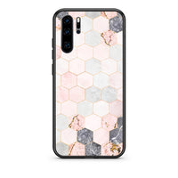 Thumbnail for 4 - Huawei P30 Pro Hexagon Pink Marble case, cover, bumper