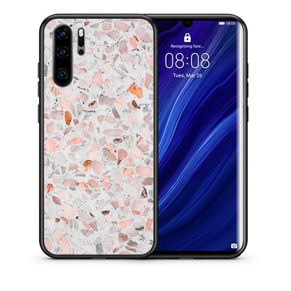 Θήκη Huawei P30 Pro Marble Terrazzo από τη Smartfits με σχέδιο στο πίσω μέρος και μαύρο περίβλημα | Huawei P30 Pro Marble Terrazzo case with colorful back and black bezels