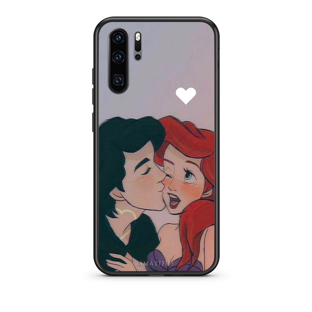 Huawei P30 Pro Mermaid Love Θήκη Αγίου Βαλεντίνου από τη Smartfits με σχέδιο στο πίσω μέρος και μαύρο περίβλημα | Smartphone case with colorful back and black bezels by Smartfits