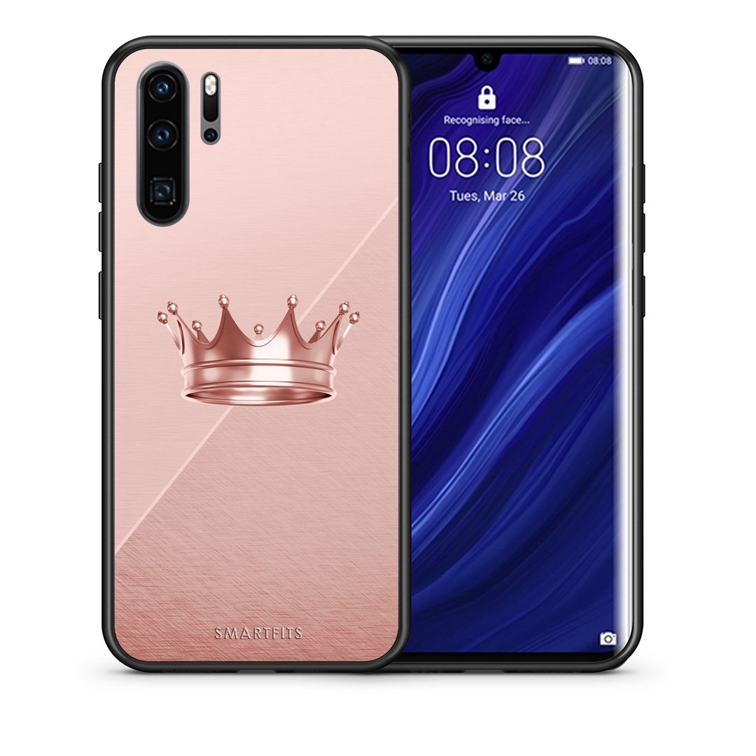 Θήκη Huawei P30 Pro Crown Minimal από τη Smartfits με σχέδιο στο πίσω μέρος και μαύρο περίβλημα | Huawei P30 Pro Crown Minimal case with colorful back and black bezels