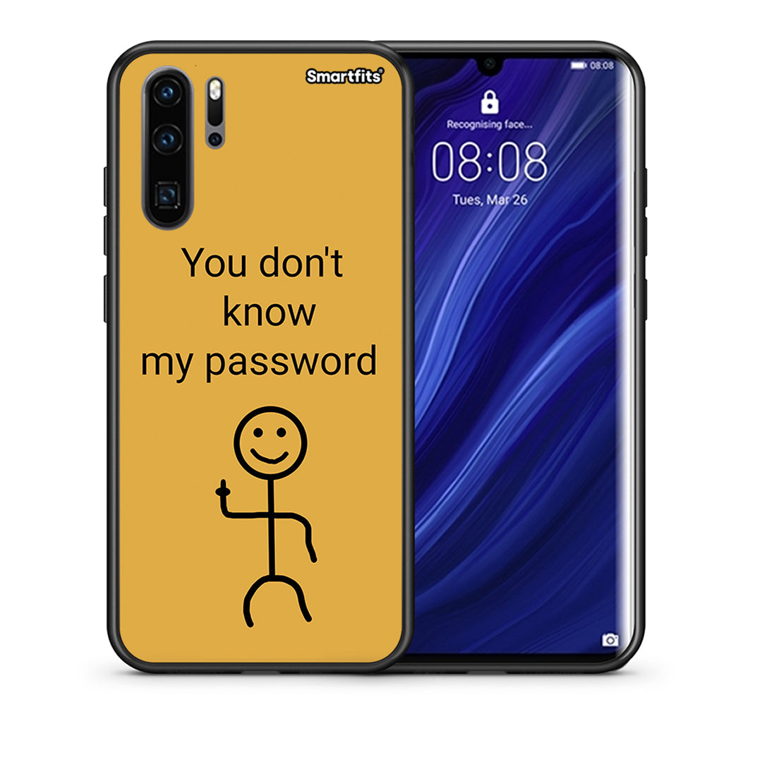 Θήκη Huawei P30 Pro My Password από τη Smartfits με σχέδιο στο πίσω μέρος και μαύρο περίβλημα | Huawei P30 Pro My Password case with colorful back and black bezels