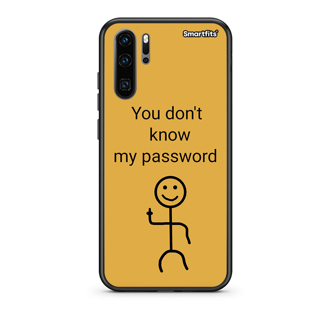 Huawei P30 Pro My Password Θήκη από τη Smartfits με σχέδιο στο πίσω μέρος και μαύρο περίβλημα | Smartphone case with colorful back and black bezels by Smartfits