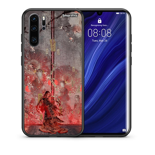 Θήκη Huawei P30 Pro Nezuko Kamado από τη Smartfits με σχέδιο στο πίσω μέρος και μαύρο περίβλημα | Huawei P30 Pro Nezuko Kamado case with colorful back and black bezels