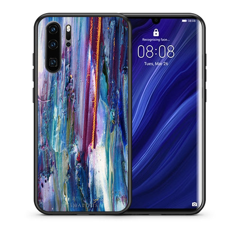 Θήκη Huawei P30 Pro Winter Paint από τη Smartfits με σχέδιο στο πίσω μέρος και μαύρο περίβλημα | Huawei P30 Pro Winter Paint case with colorful back and black bezels