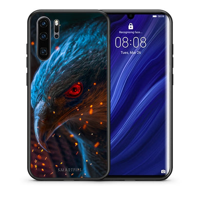 Θήκη Huawei P30 Pro Eagle PopArt από τη Smartfits με σχέδιο στο πίσω μέρος και μαύρο περίβλημα | Huawei P30 Pro Eagle PopArt case with colorful back and black bezels
