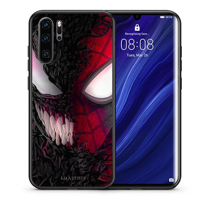 Θήκη Huawei P30 Pro SpiderVenom PopArt από τη Smartfits με σχέδιο στο πίσω μέρος και μαύρο περίβλημα | Huawei P30 Pro SpiderVenom PopArt case with colorful back and black bezels