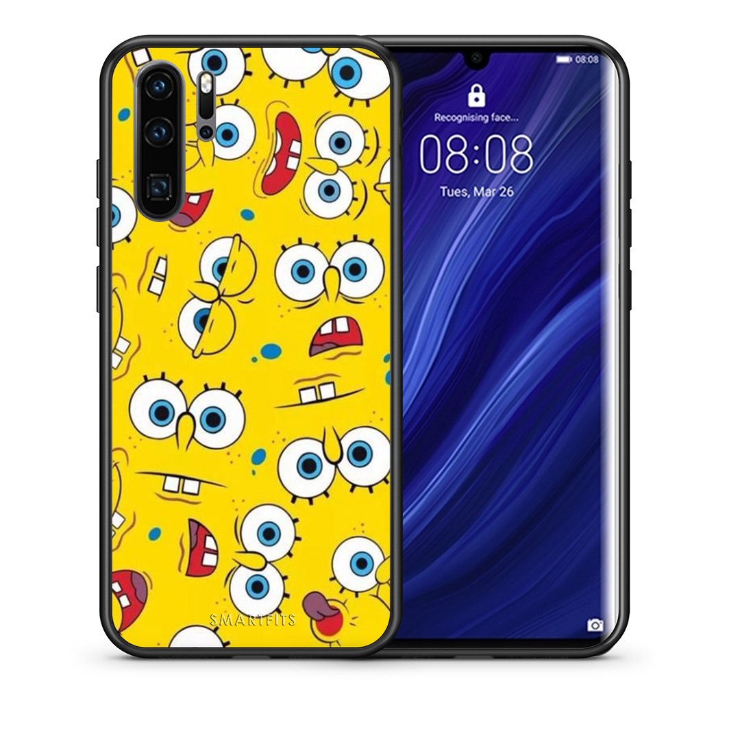 Θήκη Huawei P30 Pro Sponge PopArt από τη Smartfits με σχέδιο στο πίσω μέρος και μαύρο περίβλημα | Huawei P30 Pro Sponge PopArt case with colorful back and black bezels