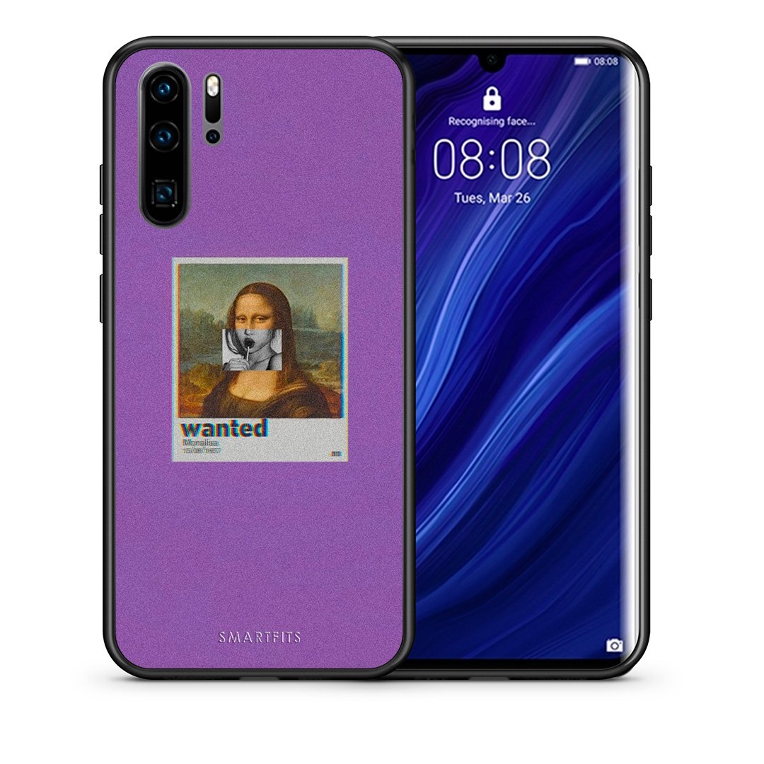 Θήκη Huawei P30 Pro Monalisa Popart από τη Smartfits με σχέδιο στο πίσω μέρος και μαύρο περίβλημα | Huawei P30 Pro Monalisa Popart case with colorful back and black bezels