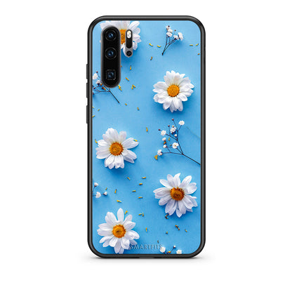 Huawei P30 Pro Real Daisies θήκη από τη Smartfits με σχέδιο στο πίσω μέρος και μαύρο περίβλημα | Smartphone case with colorful back and black bezels by Smartfits