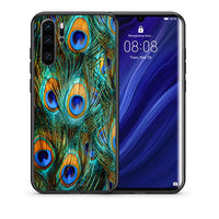 Thumbnail for Θήκη Huawei P30 Pro Real Peacock Feathers από τη Smartfits με σχέδιο στο πίσω μέρος και μαύρο περίβλημα | Huawei P30 Pro Real Peacock Feathers case with colorful back and black bezels