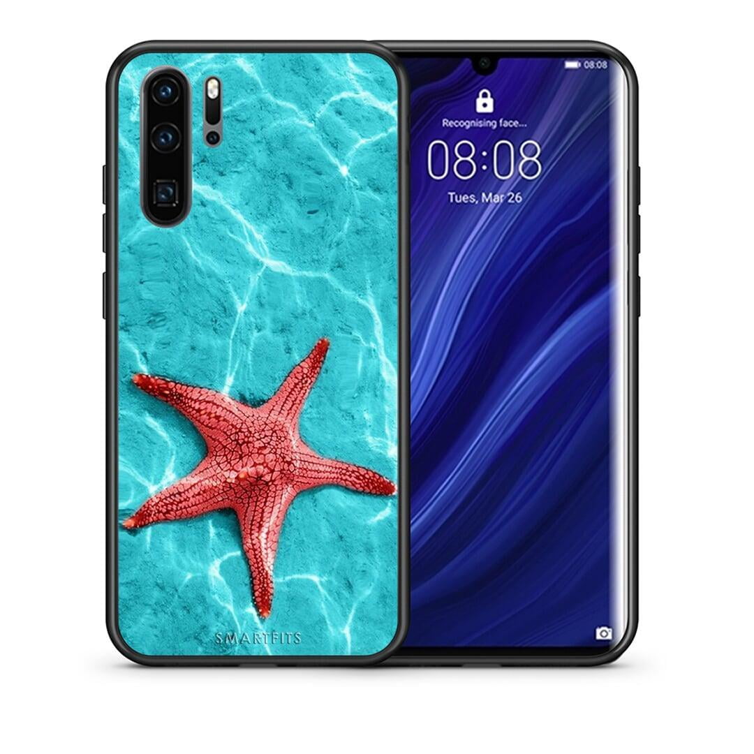 Θήκη Huawei P30 Pro Red Starfish από τη Smartfits με σχέδιο στο πίσω μέρος και μαύρο περίβλημα | Huawei P30 Pro Red Starfish case with colorful back and black bezels