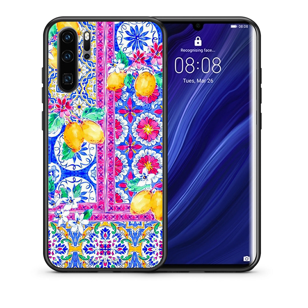 Θήκη Huawei P30 Pro Retro Spring από τη Smartfits με σχέδιο στο πίσω μέρος και μαύρο περίβλημα | Huawei P30 Pro Retro Spring case with colorful back and black bezels