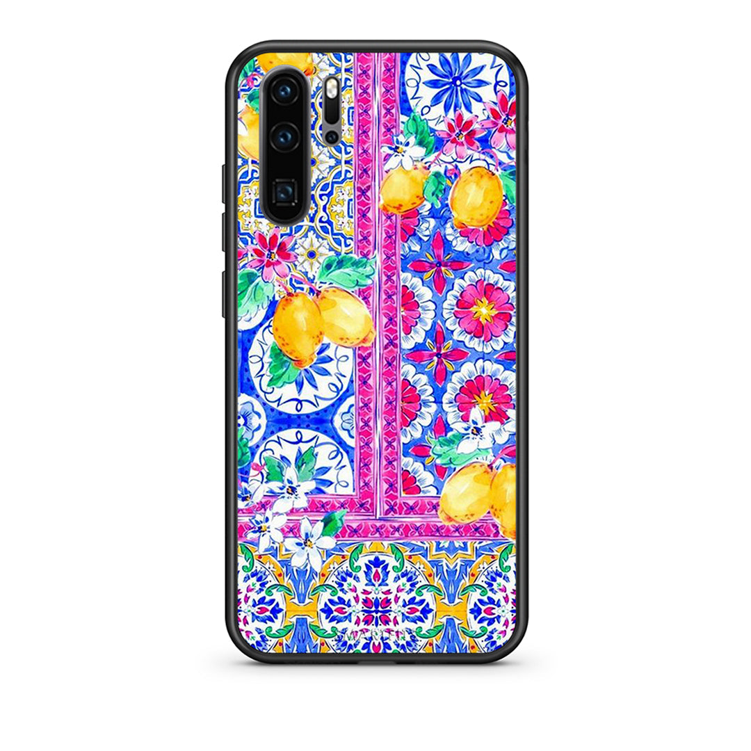 Huawei P30 Pro Retro Spring θήκη από τη Smartfits με σχέδιο στο πίσω μέρος και μαύρο περίβλημα | Smartphone case with colorful back and black bezels by Smartfits