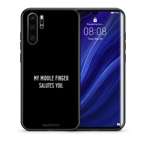 Θήκη Huawei P30 Pro Salute από τη Smartfits με σχέδιο στο πίσω μέρος και μαύρο περίβλημα | Huawei P30 Pro Salute case with colorful back and black bezels