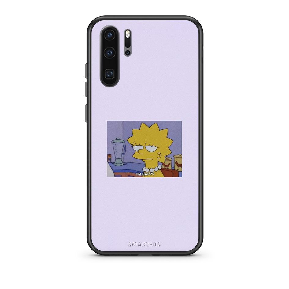 Huawei P30 Pro So Happy θήκη από τη Smartfits με σχέδιο στο πίσω μέρος και μαύρο περίβλημα | Smartphone case with colorful back and black bezels by Smartfits