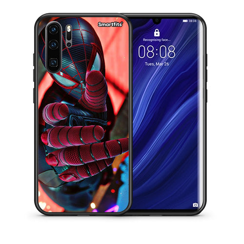 Θήκη Huawei P30 Pro Spider Hand από τη Smartfits με σχέδιο στο πίσω μέρος και μαύρο περίβλημα | Huawei P30 Pro Spider Hand case with colorful back and black bezels