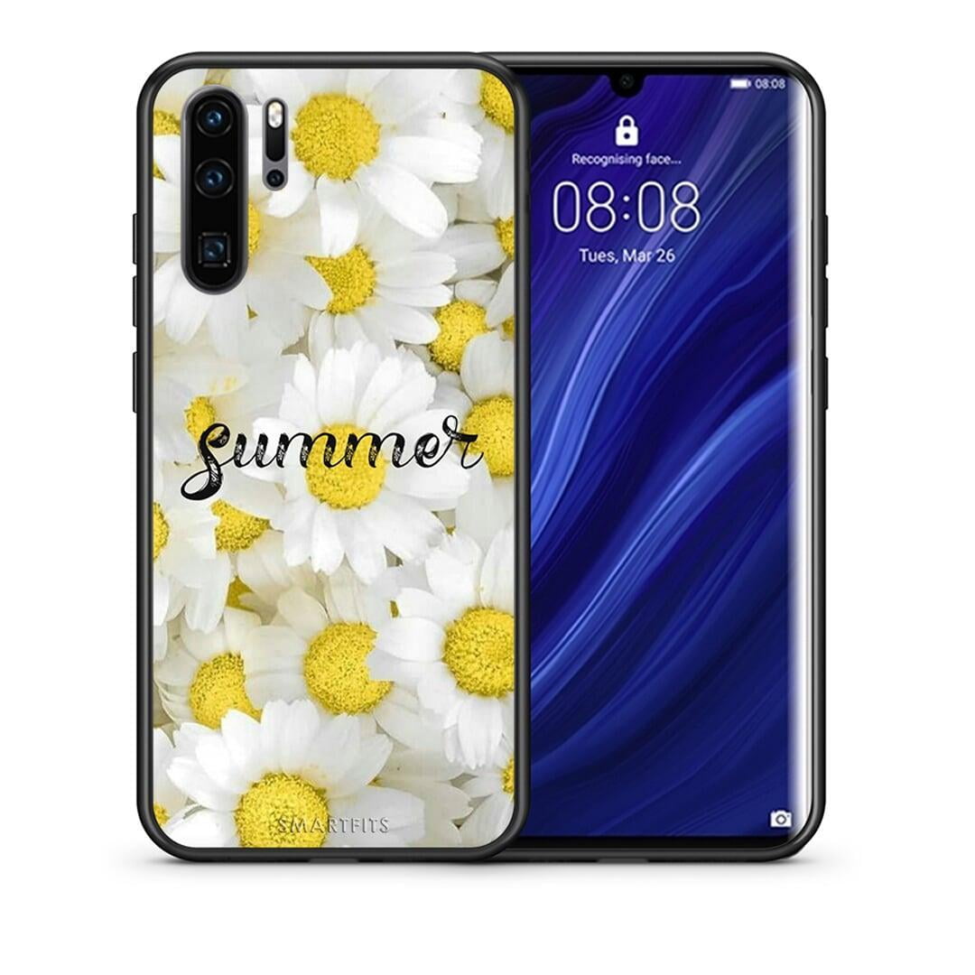 Θήκη Huawei P30 Pro Summer Daisies από τη Smartfits με σχέδιο στο πίσω μέρος και μαύρο περίβλημα | Huawei P30 Pro Summer Daisies case with colorful back and black bezels