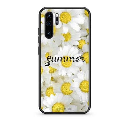 Huawei P30 Pro Summer Daisies Θήκη από τη Smartfits με σχέδιο στο πίσω μέρος και μαύρο περίβλημα | Smartphone case with colorful back and black bezels by Smartfits