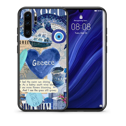 Θήκη Huawei P30 Pro Summer In Greece από τη Smartfits με σχέδιο στο πίσω μέρος και μαύρο περίβλημα | Huawei P30 Pro Summer In Greece case with colorful back and black bezels