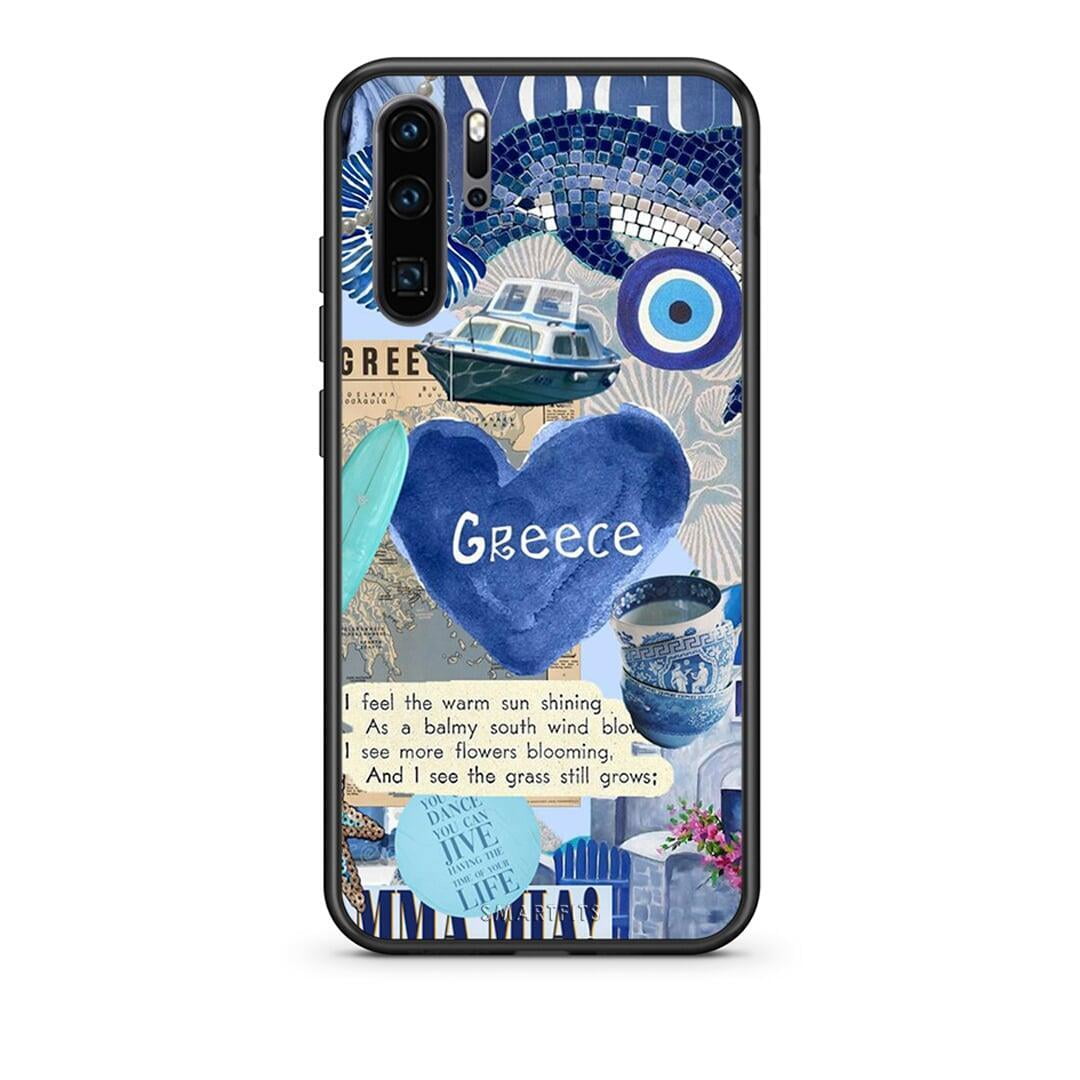Huawei P30 Pro Summer In Greece Θήκη από τη Smartfits με σχέδιο στο πίσω μέρος και μαύρο περίβλημα | Smartphone case with colorful back and black bezels by Smartfits
