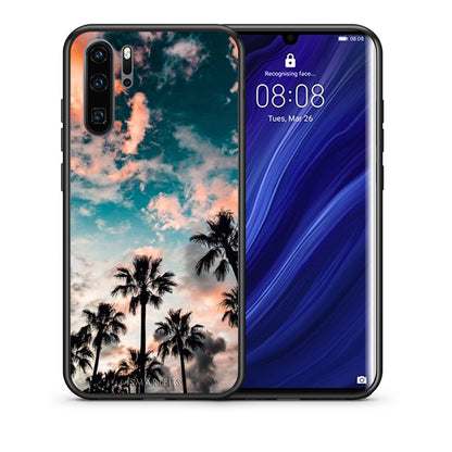 Θήκη Huawei P30 Pro Sky Summer από τη Smartfits με σχέδιο στο πίσω μέρος και μαύρο περίβλημα | Huawei P30 Pro Sky Summer case with colorful back and black bezels