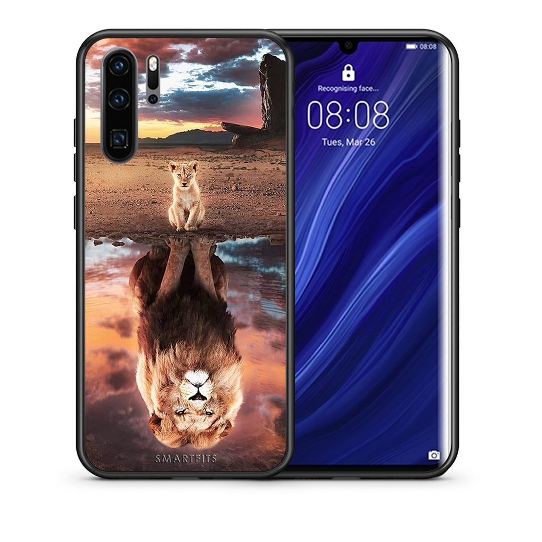 Θήκη Αγίου Βαλεντίνου Huawei P30 Pro Sunset Dreams από τη Smartfits με σχέδιο στο πίσω μέρος και μαύρο περίβλημα | Huawei P30 Pro Sunset Dreams case with colorful back and black bezels