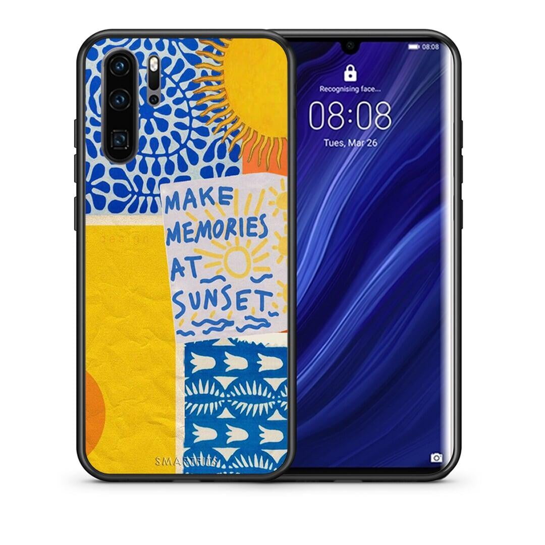 Θήκη Huawei P30 Pro Sunset Memories από τη Smartfits με σχέδιο στο πίσω μέρος και μαύρο περίβλημα | Huawei P30 Pro Sunset Memories case with colorful back and black bezels