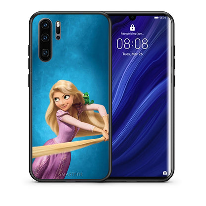 Θήκη Αγίου Βαλεντίνου Huawei P30 Pro Tangled 2 από τη Smartfits με σχέδιο στο πίσω μέρος και μαύρο περίβλημα | Huawei P30 Pro Tangled 2 case with colorful back and black bezels