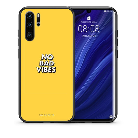 Θήκη Huawei P30 Pro Vibes Text από τη Smartfits με σχέδιο στο πίσω μέρος και μαύρο περίβλημα | Huawei P30 Pro Vibes Text case with colorful back and black bezels