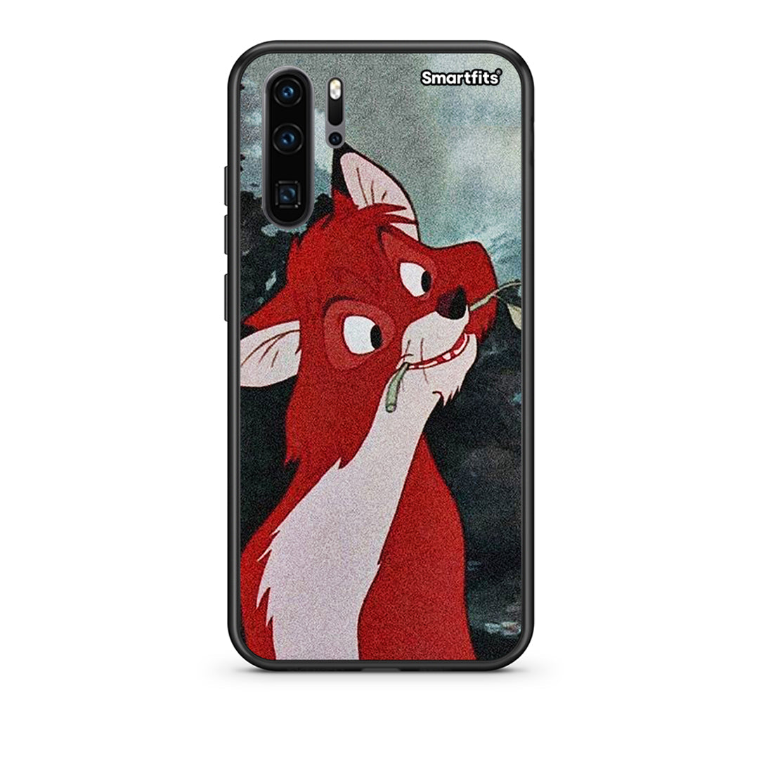 Huawei P30 Pro Tod And Vixey Love 1 θήκη από τη Smartfits με σχέδιο στο πίσω μέρος και μαύρο περίβλημα | Smartphone case with colorful back and black bezels by Smartfits
